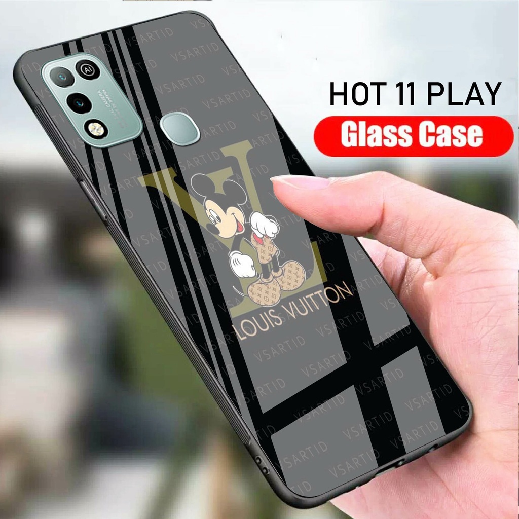 [A25] Softcase Glass Kaca Case Infinix Hot 11 play / Case Hp Infinix Hot 11 play / Casing Handphone 