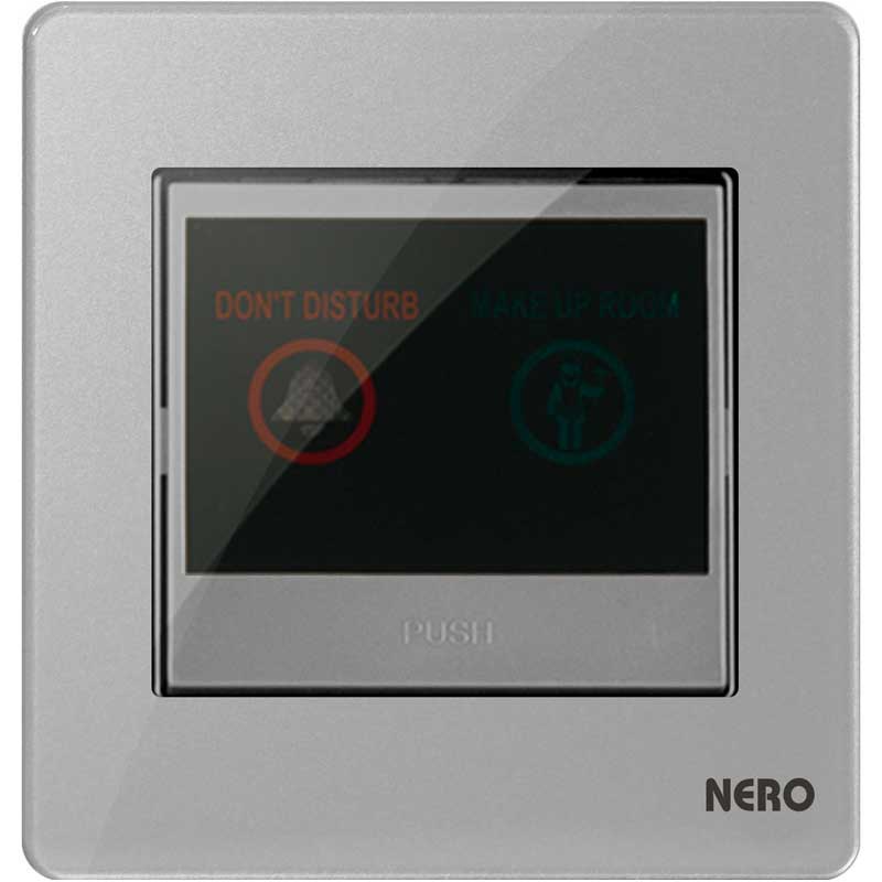 PRECIOSA I972-Grey Saklar Entrance Bell Press &amp; Message Indicators with DND + MUR Symbol NERO