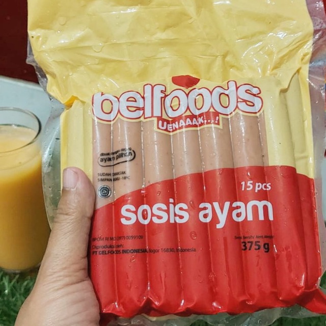 

Frozen Food Sosis Ayam BELFOODS 375gr Isi 16 pcs