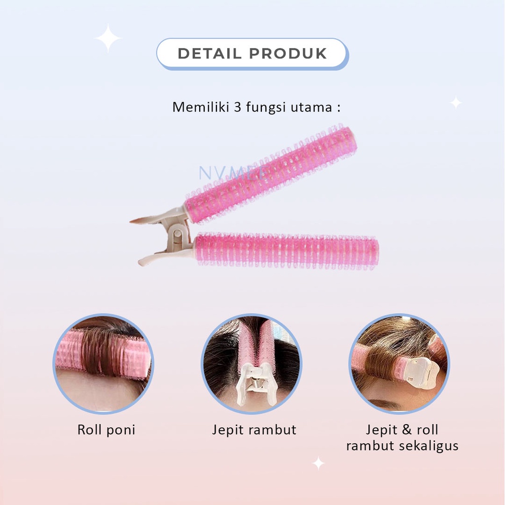 NVMEE - Roll Rambut Jepit Untuk Poni / Hair Root Clip Curler Menambah Volume Rambut