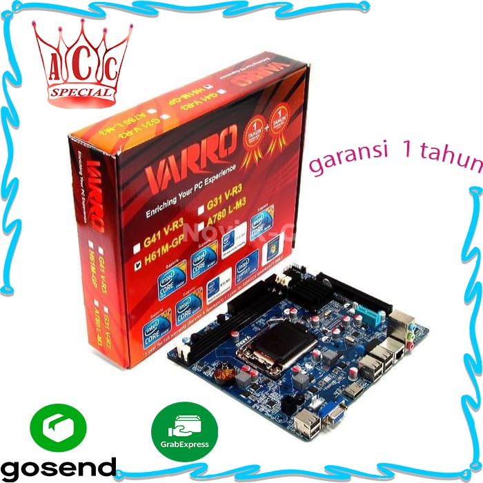 Motherboard H61 Varro Soket Intel 1155