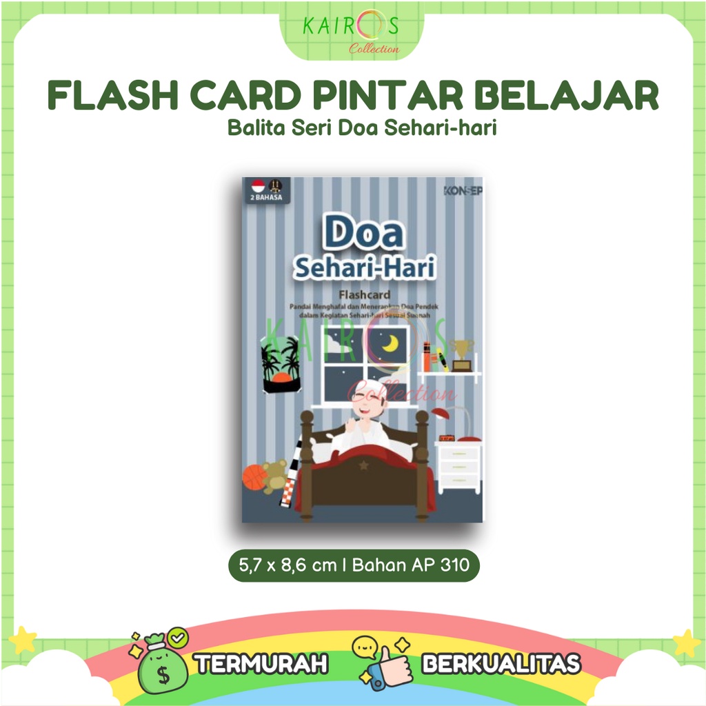 Flashcard Kartu Pintar Belajar Balita Seri Doa Sehari-hari