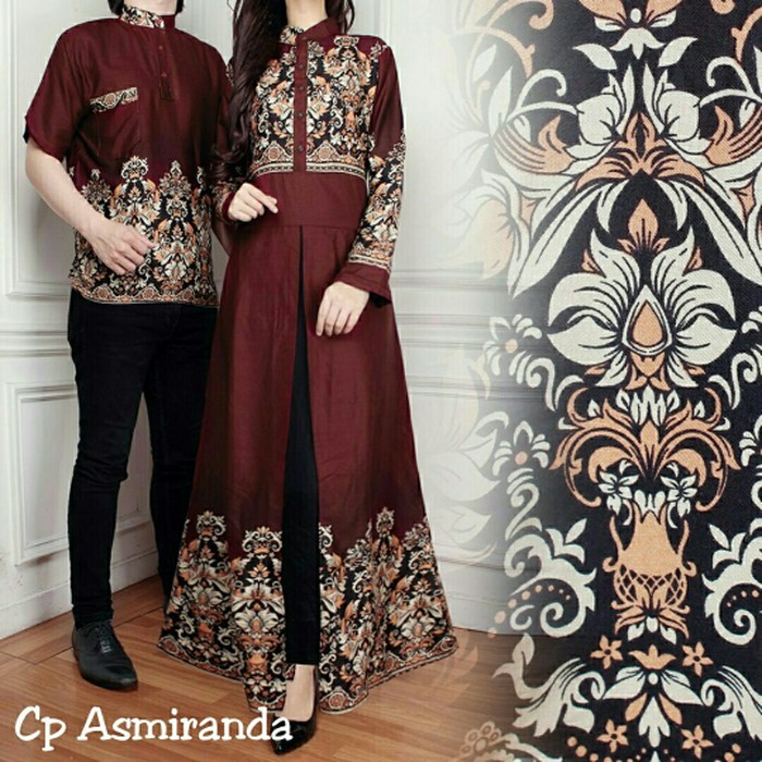 SALE    Baju Batik Couple Family / Baju Batik Keluarga Cp Asmiranda Coklat   New Produks