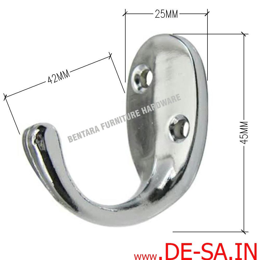 45MM Kapstok Besi Single Satu Kait - Hook Cantolan Gantungan Hanger Hook Baju