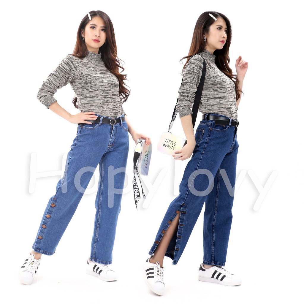 Promo hopy Celana Boyfriend Jeans Wanita Model Kulot Promo hopy Celana Boyfriend Jeans Wanita Model Kulot