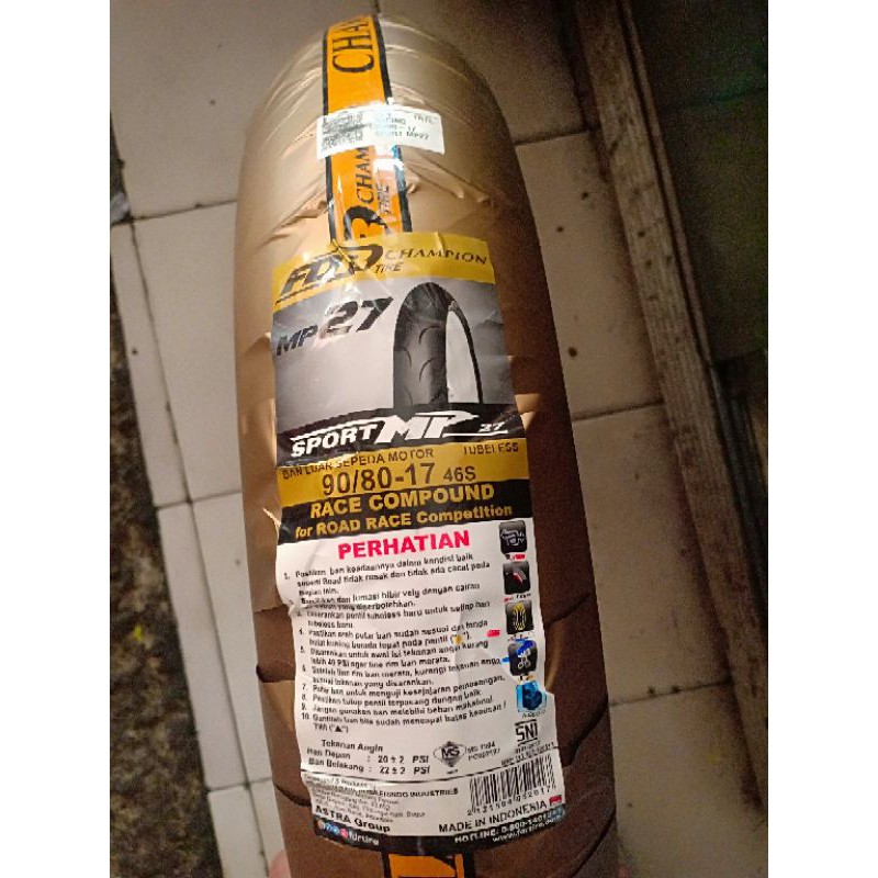 ban fdr MP 27 ring 17 ukuran 90-80-17 soft compound