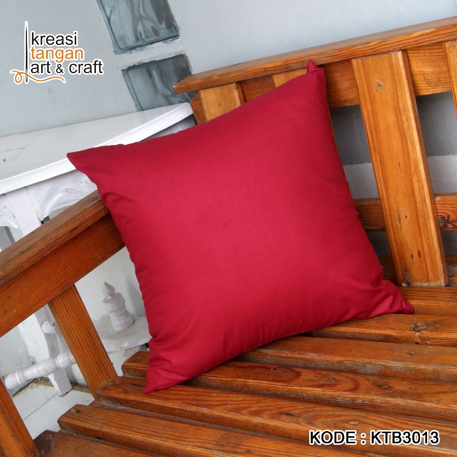 SARUNG BANTAL SOFA POLOS 30x50 40x40, 45x45, 50x50, 60x60, 70x70 Royal Red KTB3013