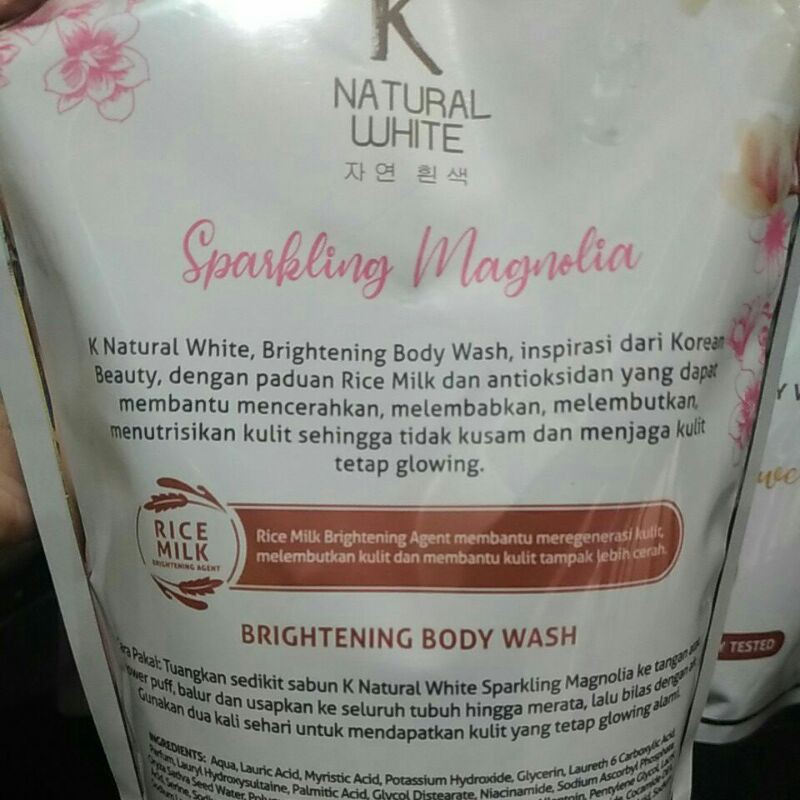 K Natural White Brightening Body Wash 420ml Sabun Cair