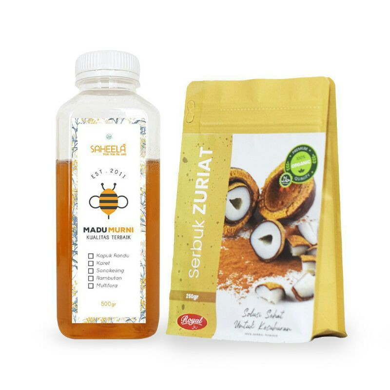 

PAKET PROMIL "Serbuk Zuriat Royal 250g + Madu Murni Saheela 500g)