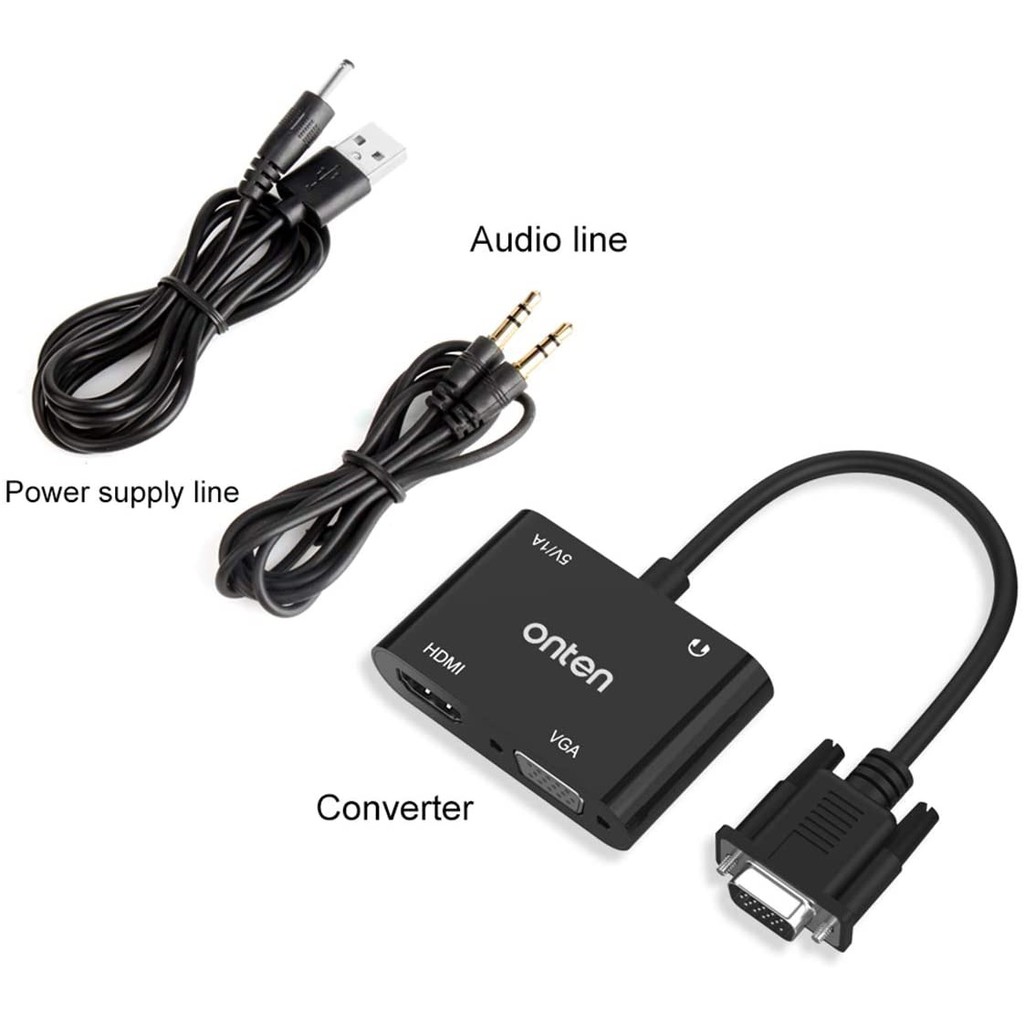 ONTEN OTN-5138HV - VGA Splitter to VGA and HDMI for PC and Laptop - VGA Splitter ke VGA dan HDMI