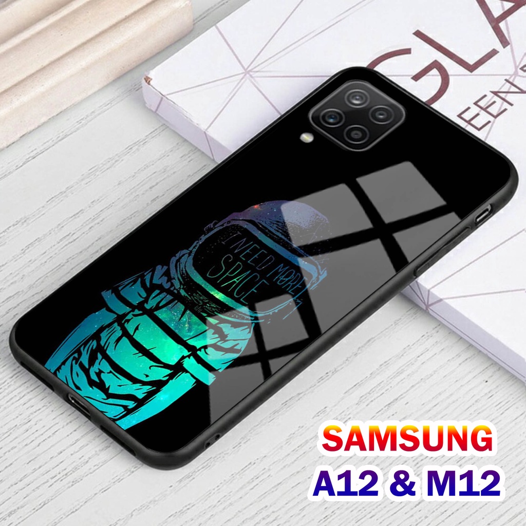 Softcase Glass Kaca SAMSUNG A12 , M12 - Casing HP SAMSUNG A12 , M12 [ S29 ].