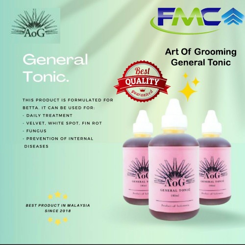 AOG General Tonic Original Safe Ori Obat Ikan Vitamin Grooming Cupang Guppy Arwana Chana Discus Louhan dan lain lain