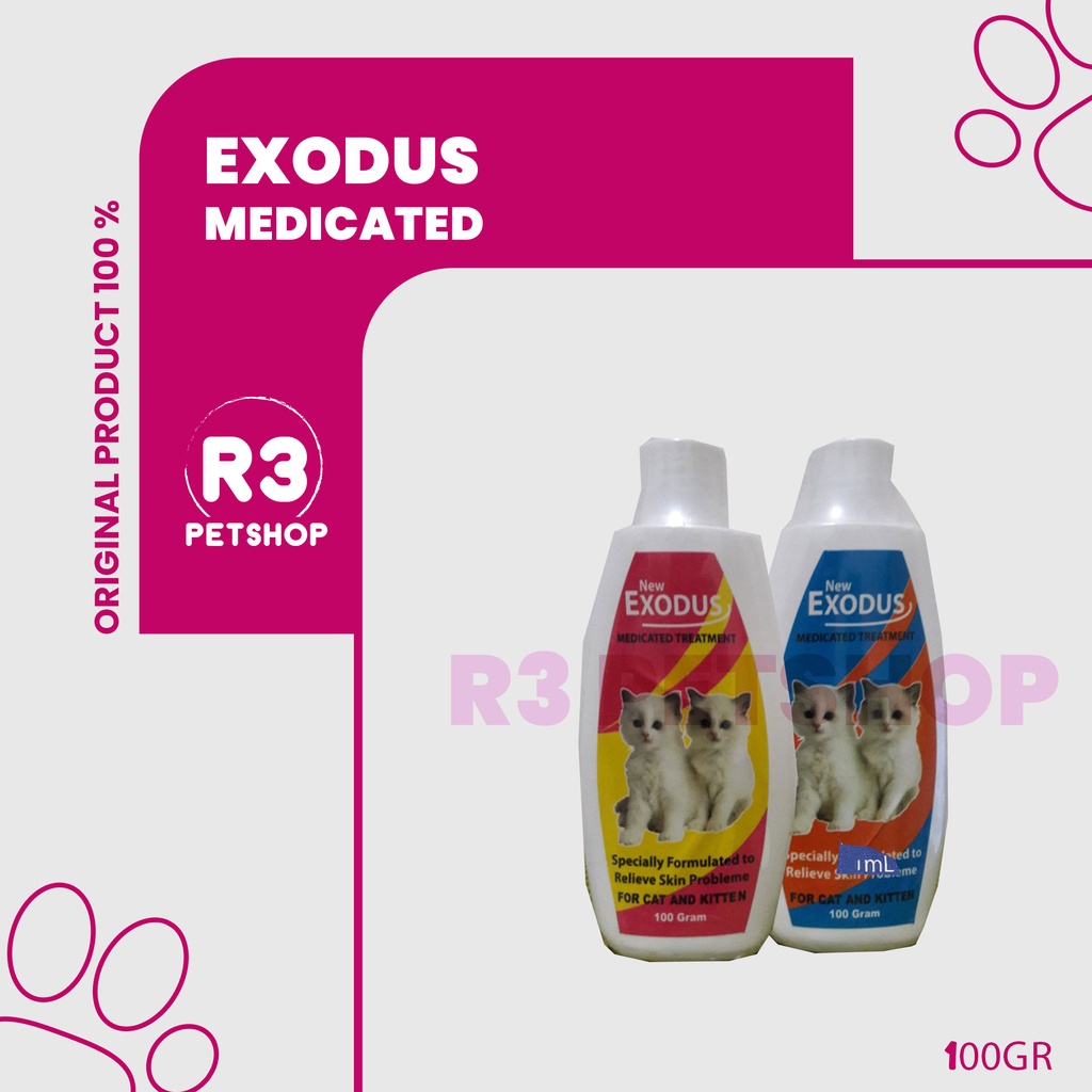 Bedak wangi untuk Kucing EXODUS 100gr - Medicated