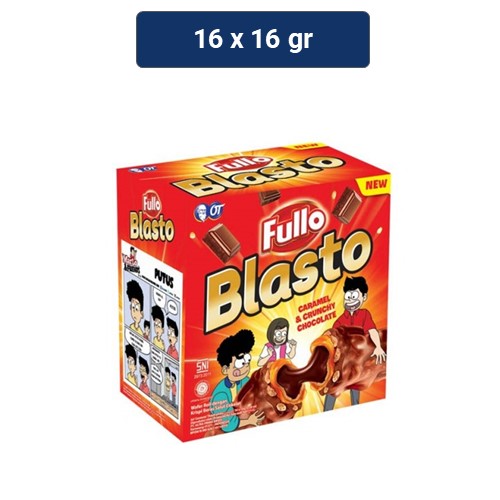 Fullo Blasto Wafer Roll Caramel & Crunchy Chocolate 16 x 16 gr