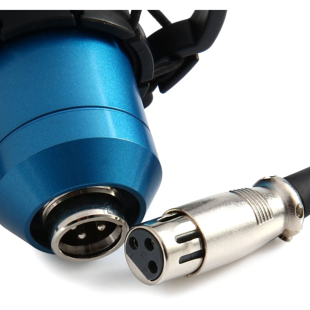 TaffSTUDIO Microphone Condenser BM800 Mic Mikrofon dengan Shockproof Mount Mikrofon Kondenser