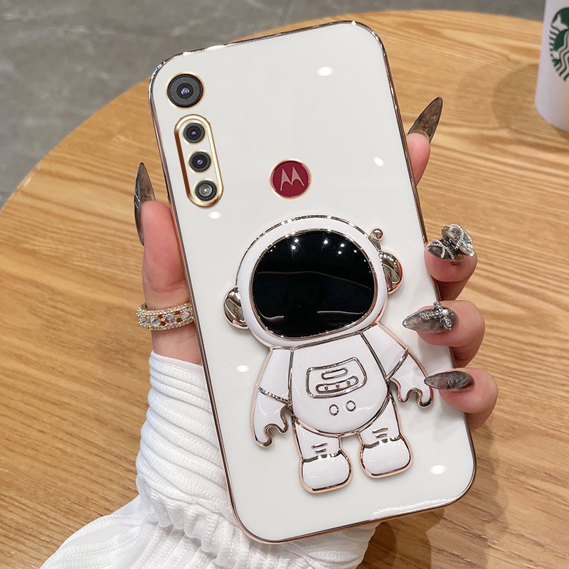 Casing Hp Motorola Moto G8 G8 Power G8 Play Warna Permen Astronot Stand Kamera Deluxe Case