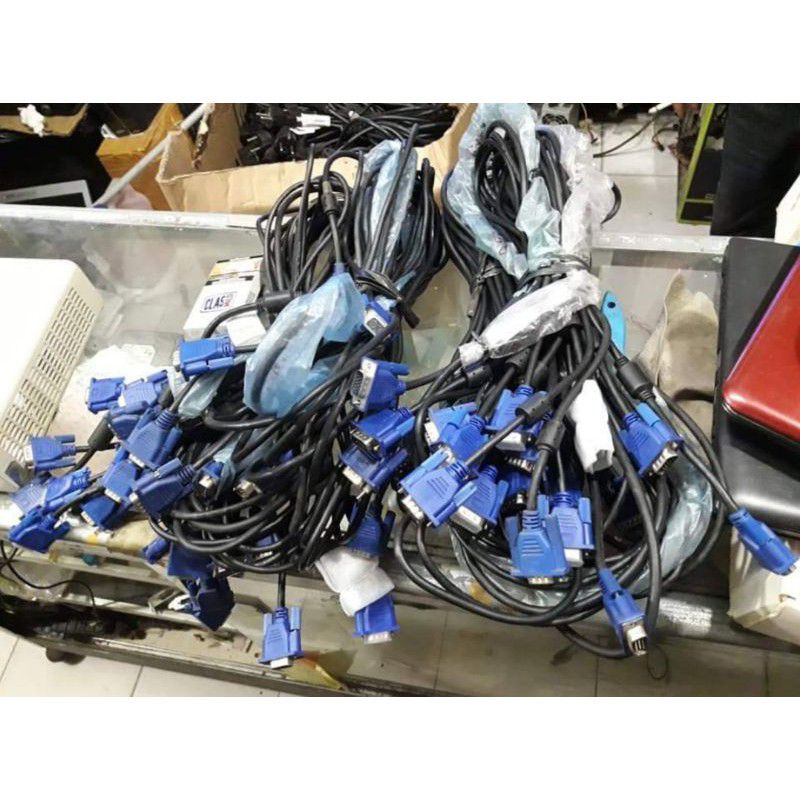 KABEL VGA MONITOR KOMPUTER ORIGINAL ASLI COPOTAN MONITOR KOMPUTER