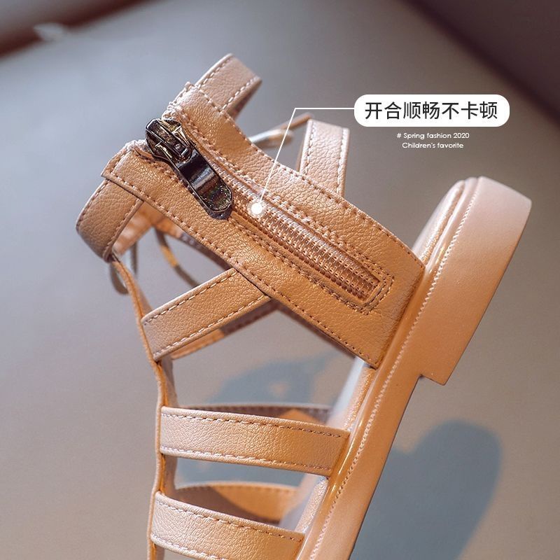 Sandal girls' 2021 versi Korea baru dari fashion gadis kecil lembut-soled putri Roman sepatu