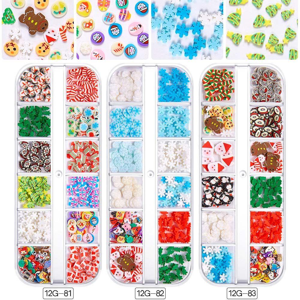 Mxbeauty Hiasan Kuku DIY Bentuk Pohon Natal / Sinterklas Untuk Nail Art