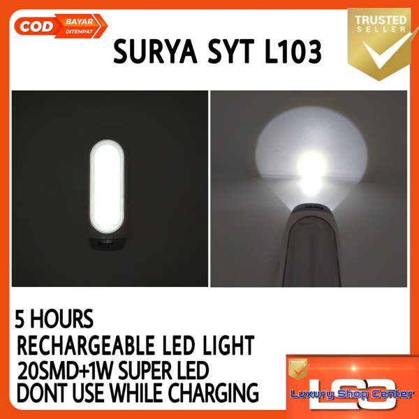 Senter SURYA SYT L103 Senter 1W + Emergency Lamp 20SMD PORTABLE