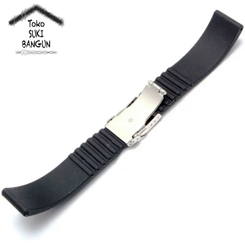 TALI JAM 20mm Rubber Strip Watch Strap Silicone Model Garis Strip