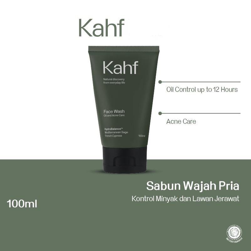 Kahf Face Wash Gentle Exfoliating Face Scrub 100 ml / Sabun Pria / Perawatan Wajah / Pembersih Wajah / KAHF GENTLE EXFOLIATING FACE SCRUB - EKSFOLIASI WAJAH MERATAKAN TEKSTUR KULIT / KAHF Facial Wash 100ml / Skin Energizing and Brightening / Oil and Acne