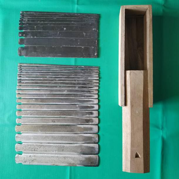 1 set pahat tatah ukir baja putih sapuan kualitas super premium plus kotak kayu jati