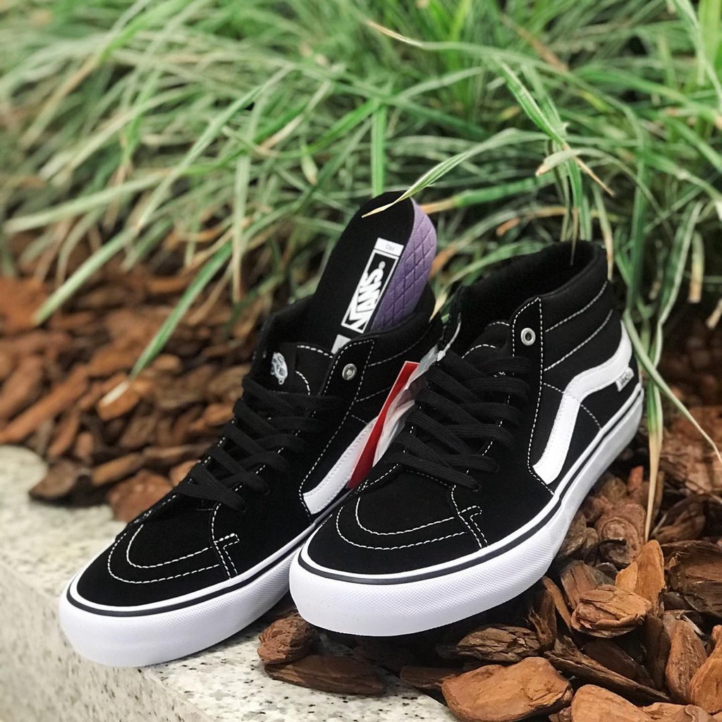 VANS SK8-MID PRO BLACK/WHITE ORIGINAL 100%