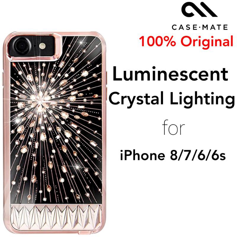 iPhone 8 7 6 6s Original Casemate Luminescent Casing Lampu Crystal Case Kesing