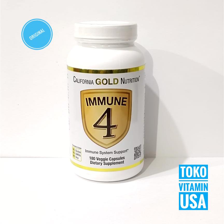 California Gold Nutrition Immune 4 Immune System Support 180 Capsules
