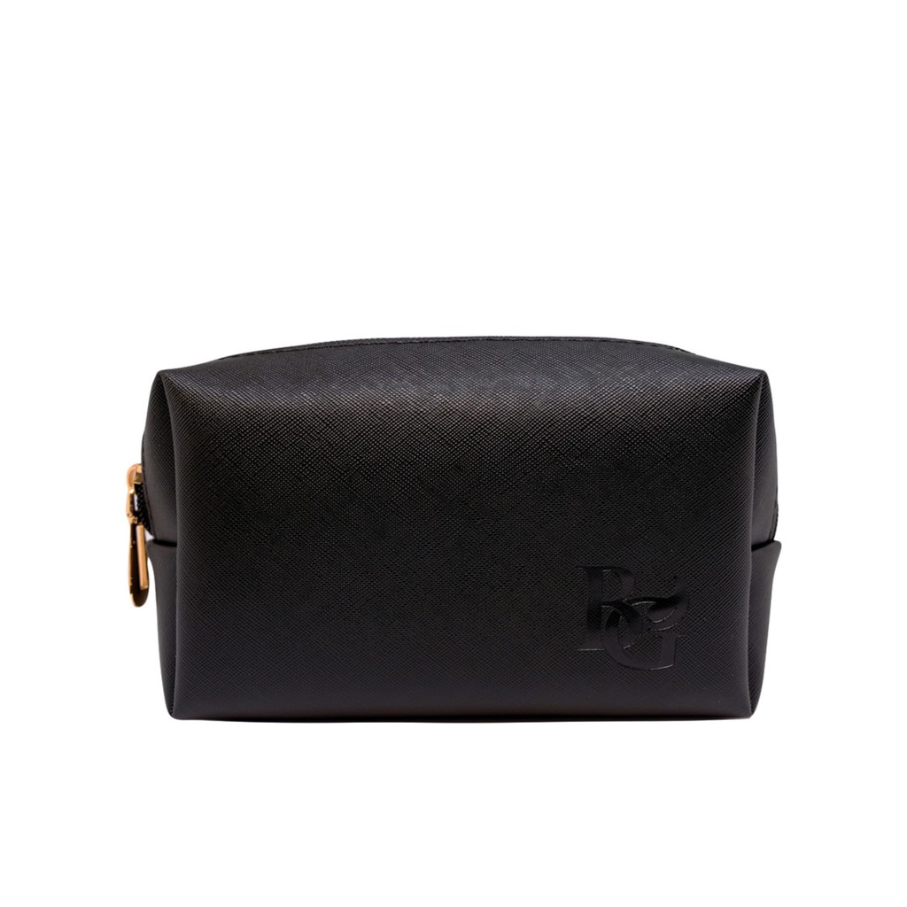 Pouch Cosmetik Bahan Kulit Waterproof Black Beauty Gum 