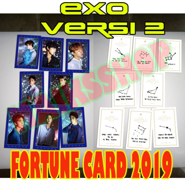 EXO Fortune Card Season Greeting 2019 Photocard Kpop