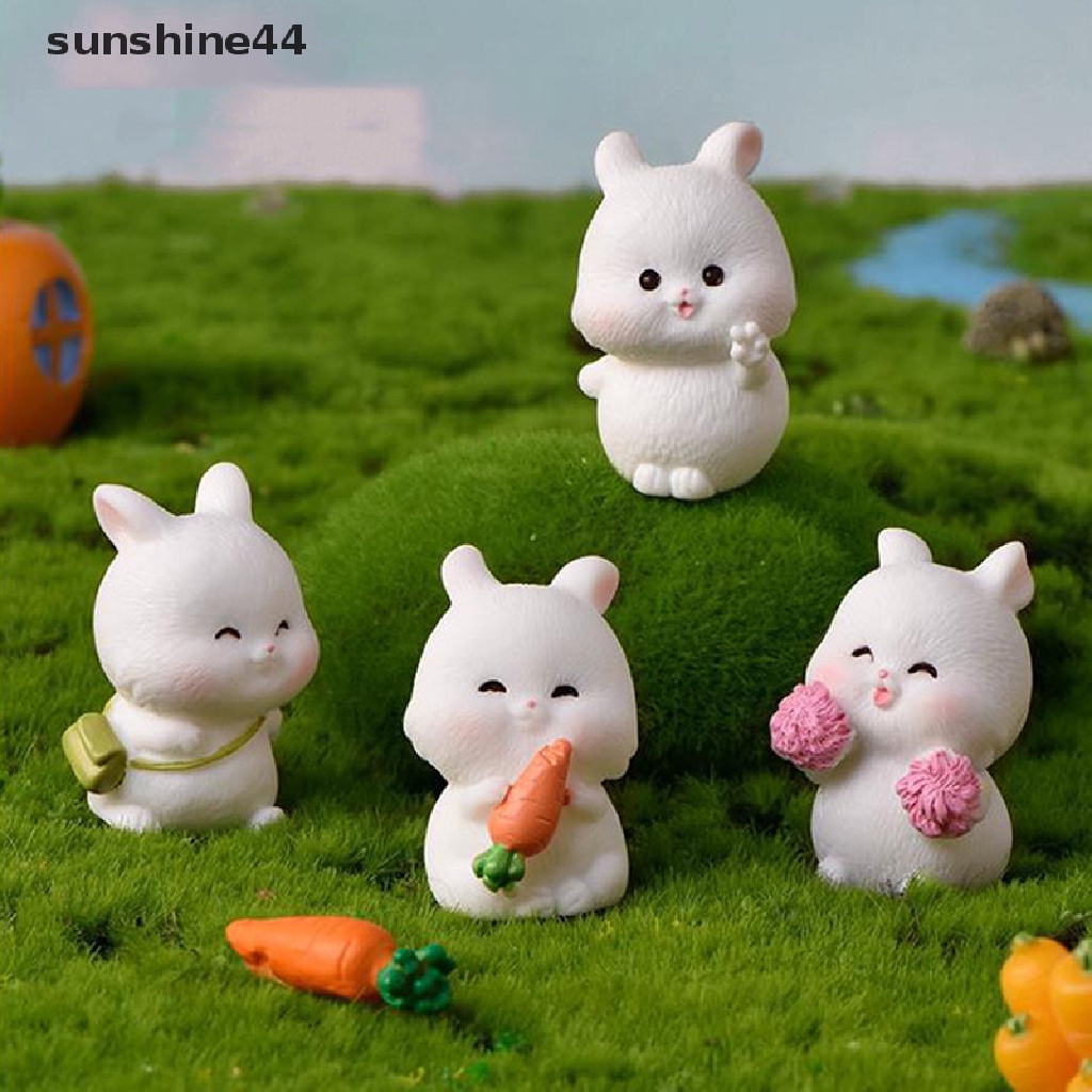 Sunshine Miniatur Trofi Kelinci Lucu Untuk Dekorasi Taman Mini / Craft DIY