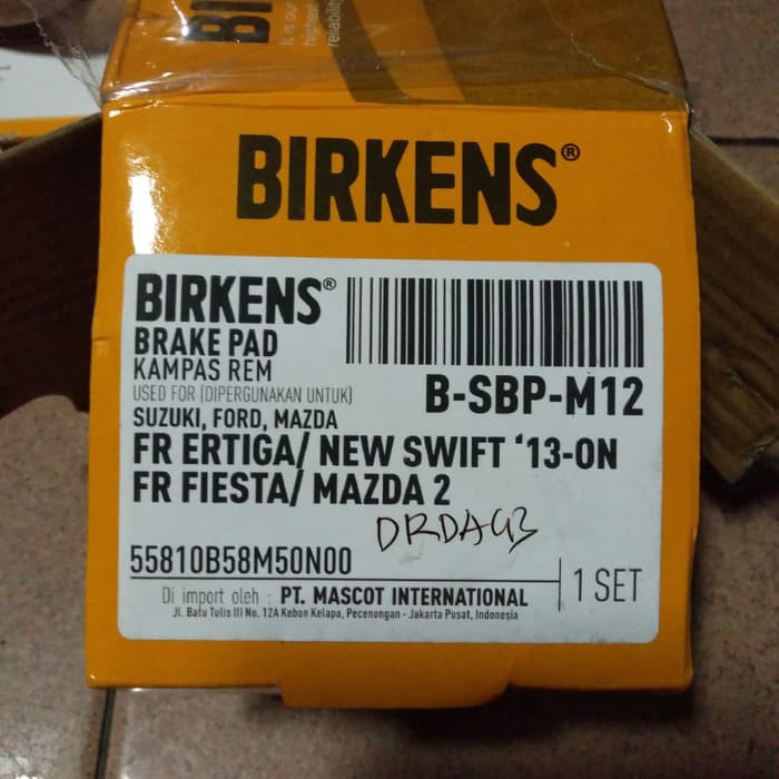 kampas rem depan suzuki ertiga / kampas rem depan ertiga