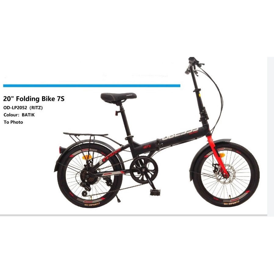Sepeda Lipat Odessy RITZ 20 Inch 7 Speed Alloy Garansi SNI-2