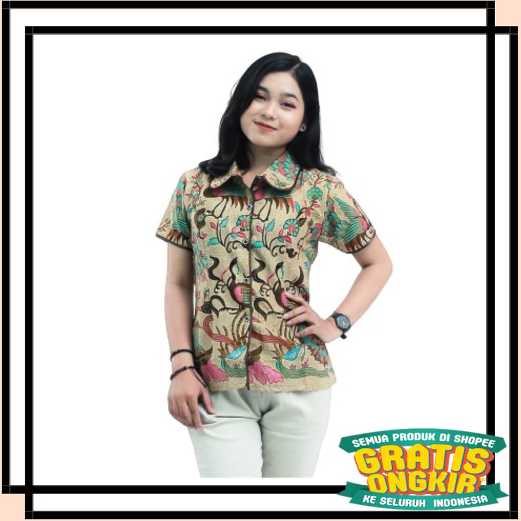 BATIK ANAK DEWASA ORANGTUA ALISAN / S-M-L-XL-XXL-3L-4L-5L- Kemeja Batik Wanita _Atasan Batik_