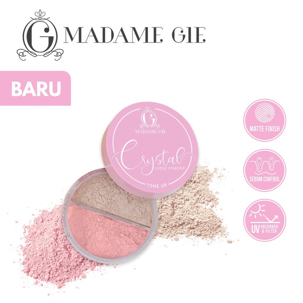 TIKTOK - Madame Gie Crystal Loose Powder - MakeUp Bedak Tabur