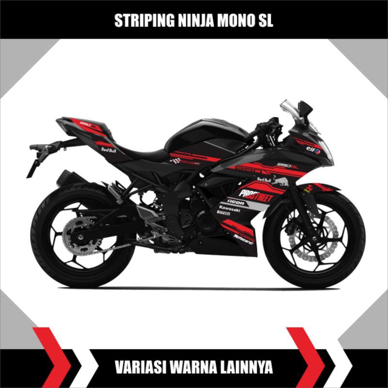DECAL STRIPING NINJA MONO 250 SL/sticker ninja 250 mono sl