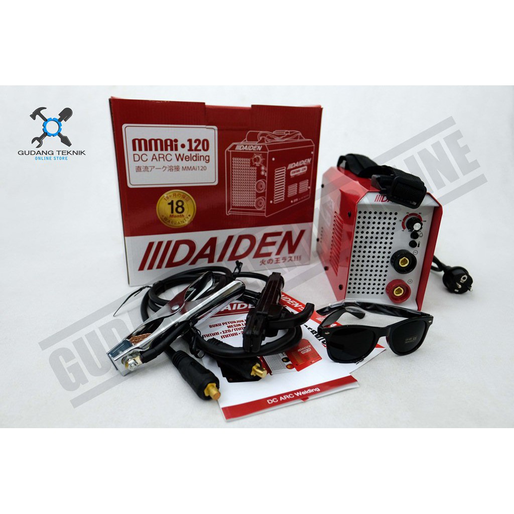 Daiden MMAi 120 - Mesin Las Listrik Daiden 120A / Trafo Las Welding Inverter Daiden MMA 120 A