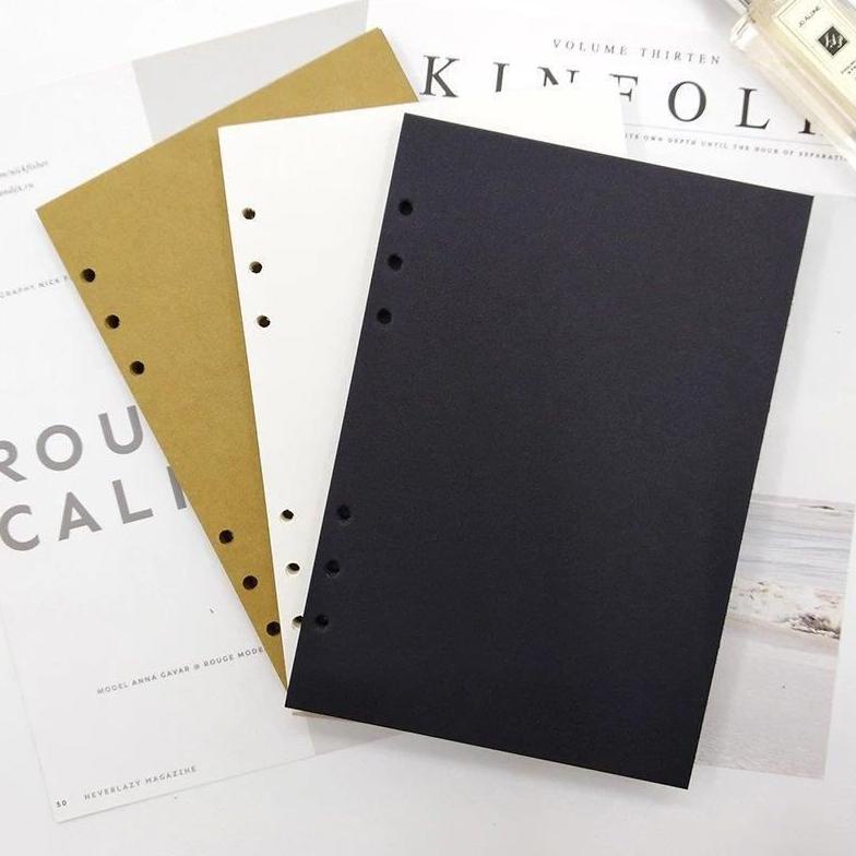 

[PRODUK YKAKM] Refill Binder hitam kraft 6 ring A4 B5 A5 A6 40 lembar - isi binder berkualitas［thehanscorner］ 7LH