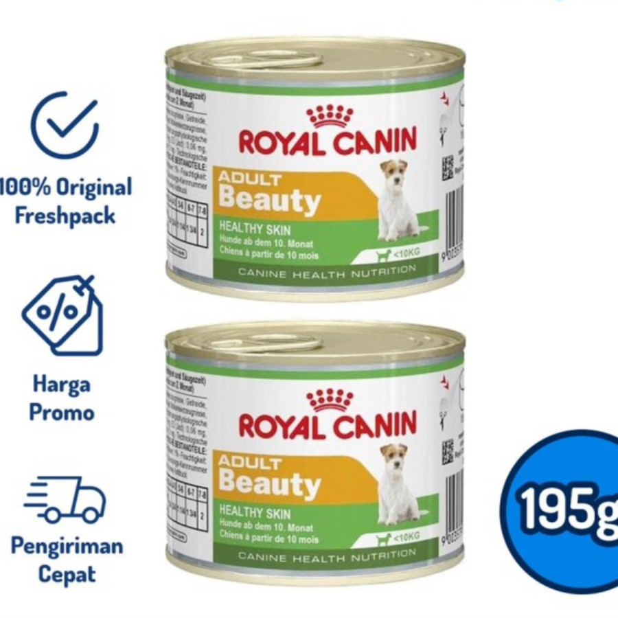 ROYAL CANIN MINI ADULT BEAUTY CAN MAKANAN ANJING DEWASA WET 195 GRAM