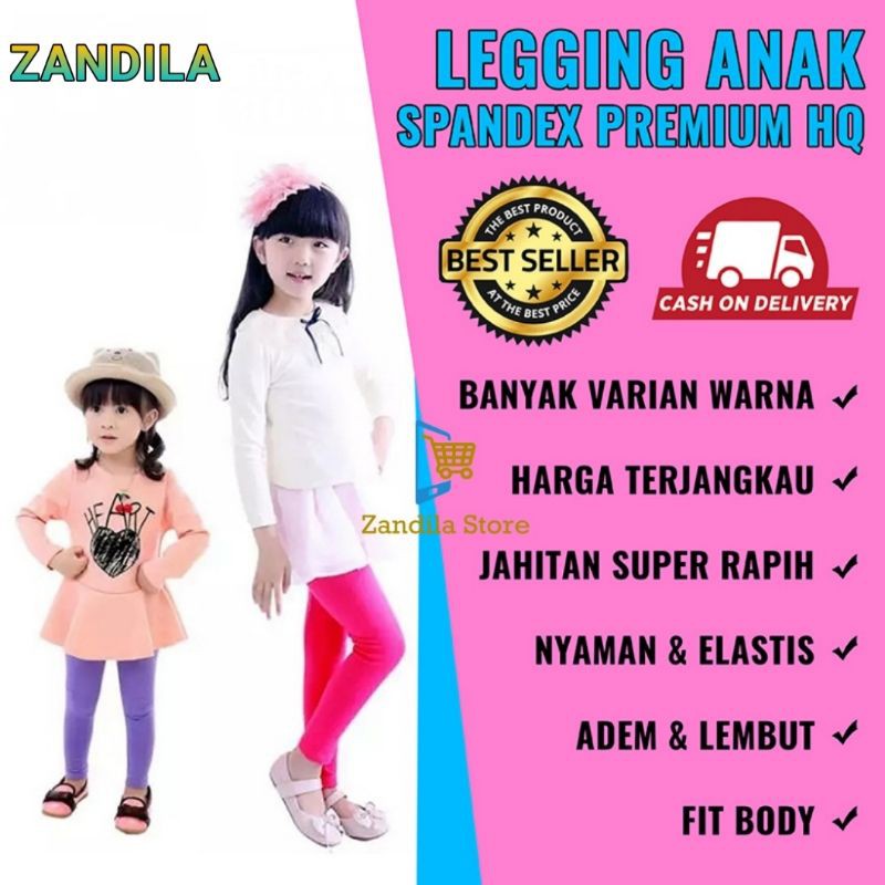 8.8 SALE Legging Anak Perempuan Panjang Usia 3-9 Tahun HS