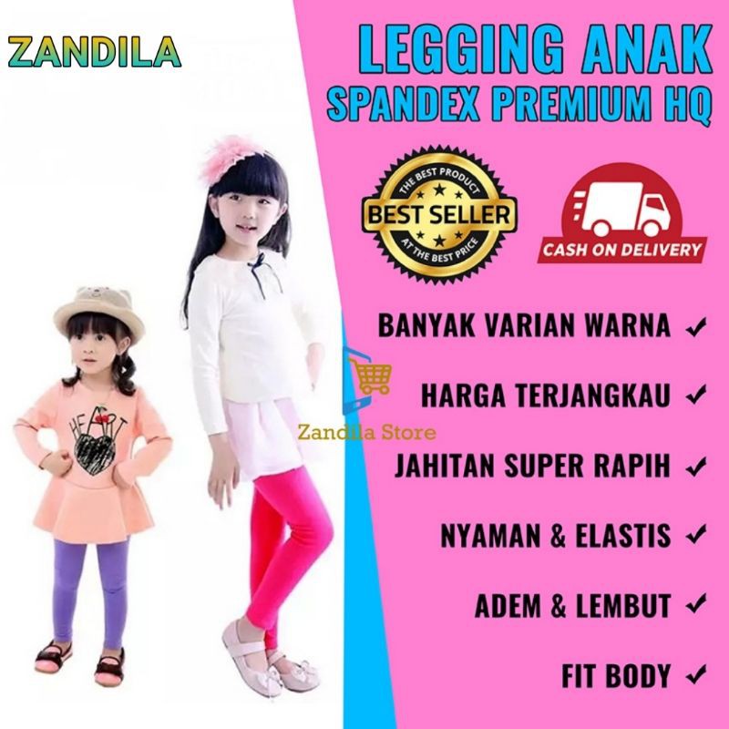 8.8 SALE Legging Anak Perempuan Panjang Usia 3-9 Tahun HS