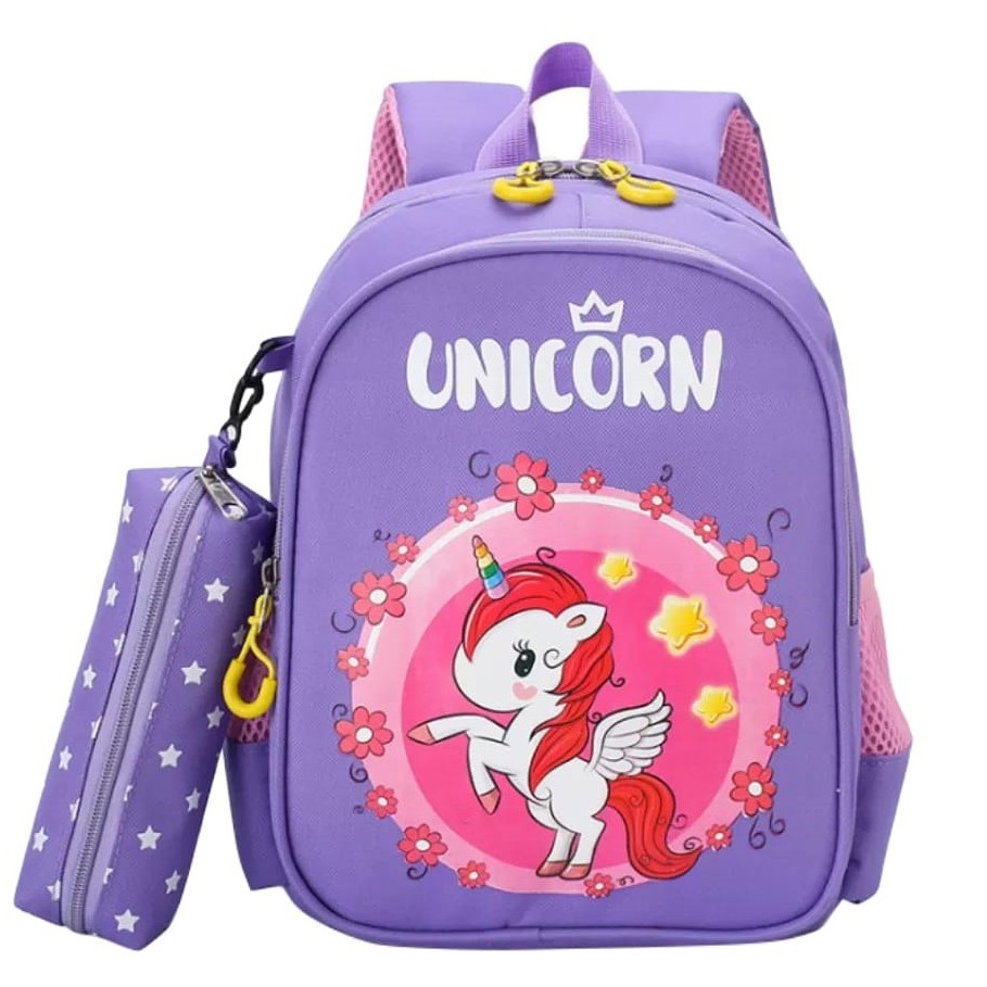 BDKR_TAS - [GRATIS ONGKIR COD] Tas ransel backpack karakter Unicorn/Batman ransel anak Sekolah Paud Tk SD perempuan/Laki laki Import