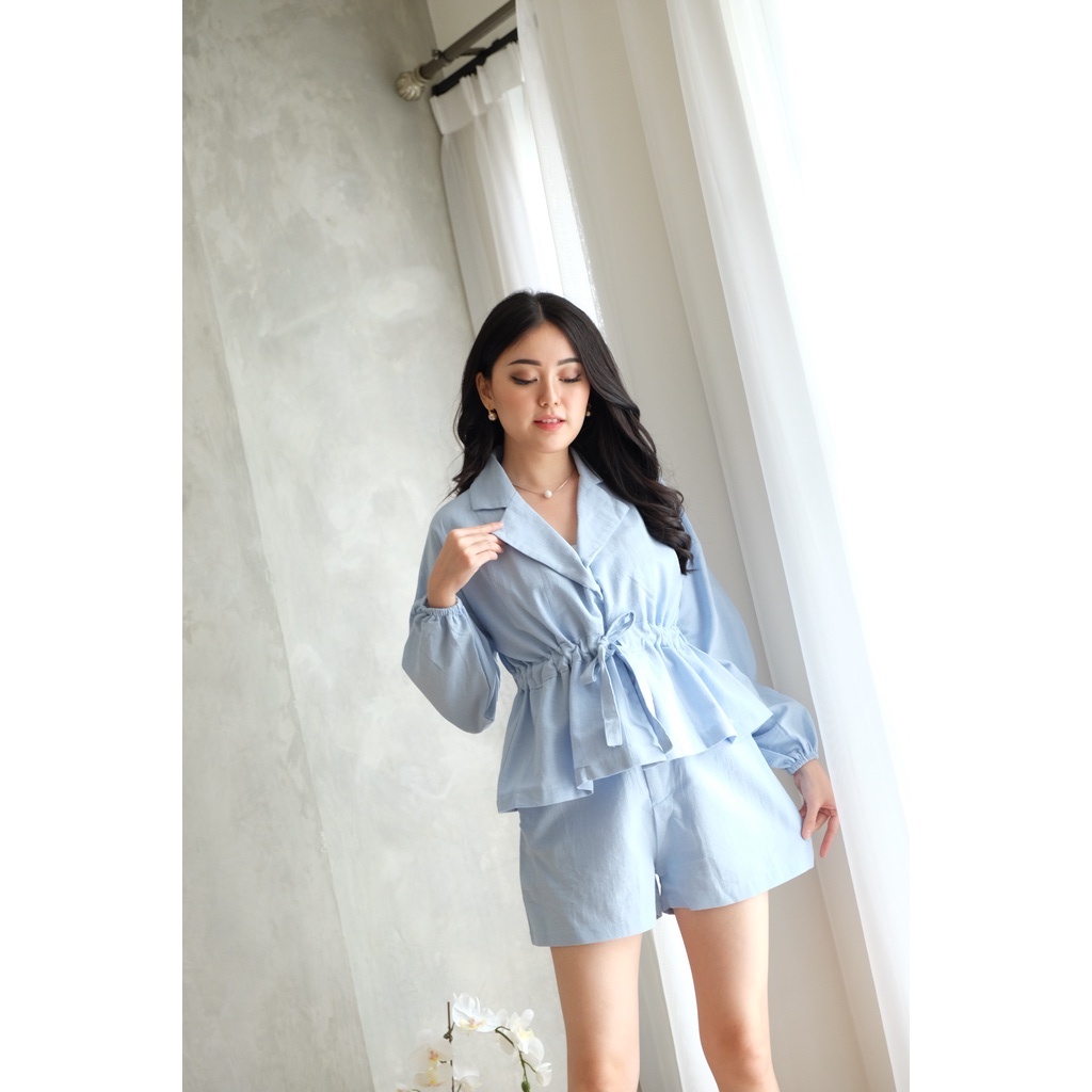 Prisha Set Setelan Wanita-Baby blue