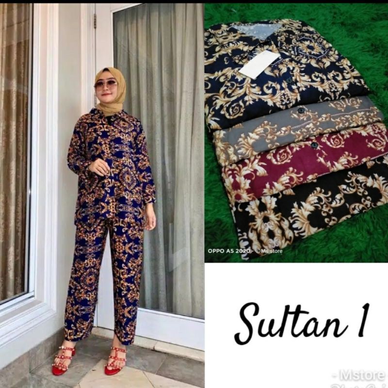 Sultan Set Rayon Viscose Jumbo / Setelan Sultan Rayon / Set Cel Rayon / Dayli Set Sultan