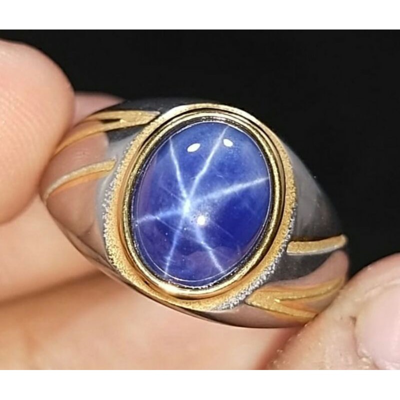 batu blue star safir diffuse siap pakai