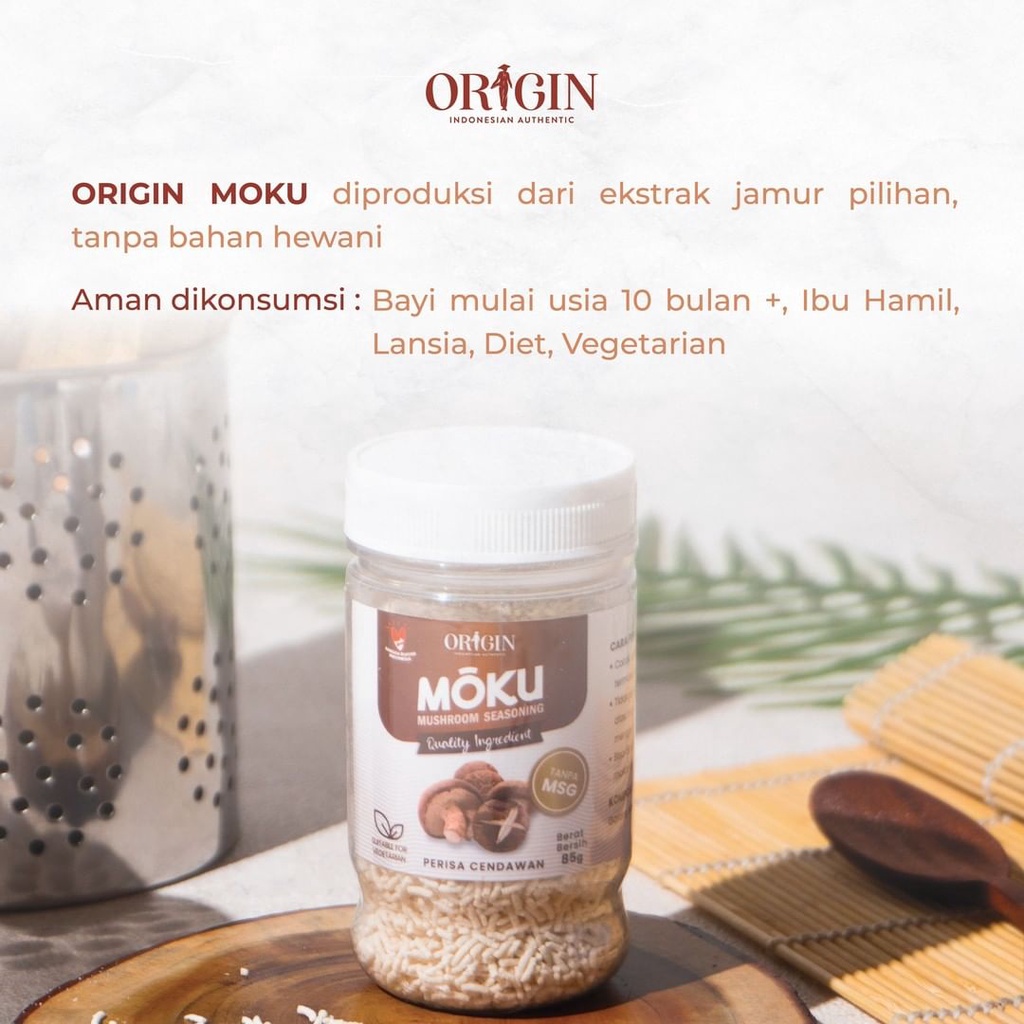 ORIGIN MOKU MUSHROOM SEASONING 85GR | KALDU JAMUR PENYEDAP RASA NON MSG