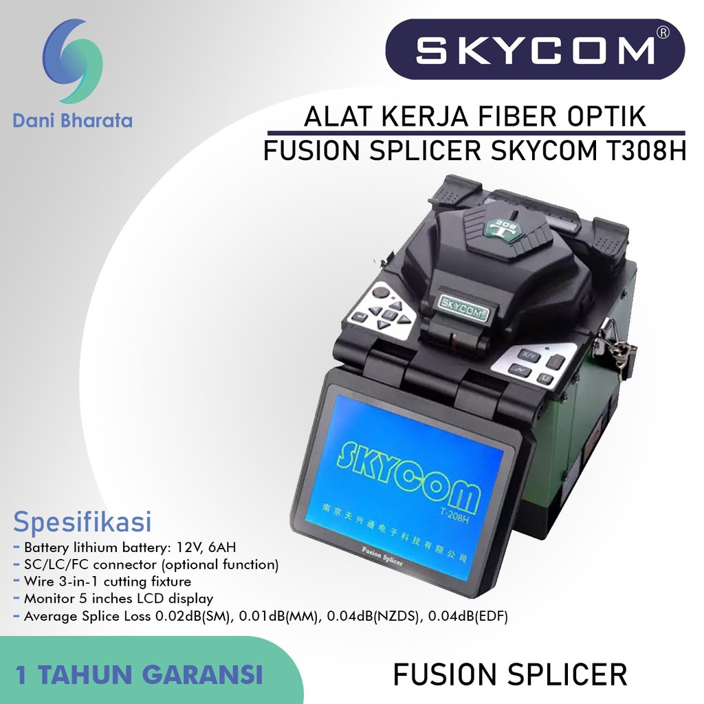 FTTH Splicer SKYCOM T-307H Hi-Precision Digital Fusion Splicer Fiber