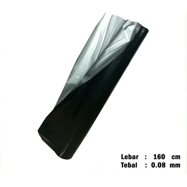 Plastik Mulsa Hitam Perak Tebal 0.08mm Lebar 160cm